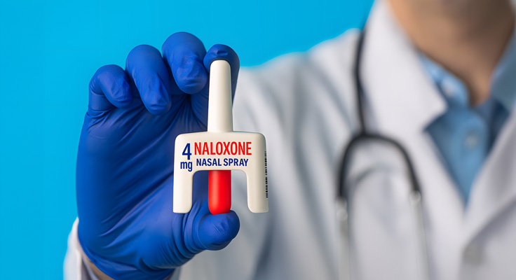 One dose of naloxone nasal spray